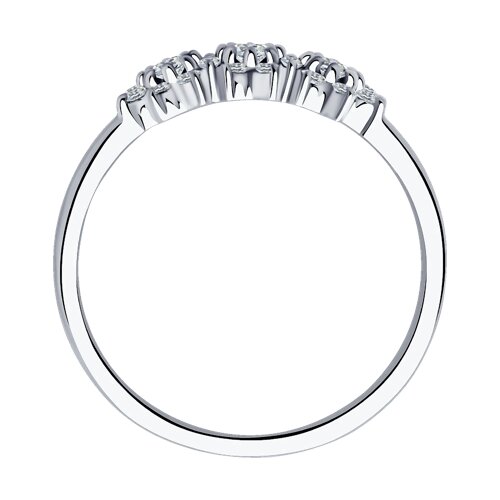 Inel din Aur Alb 14K cu Diamante - 3