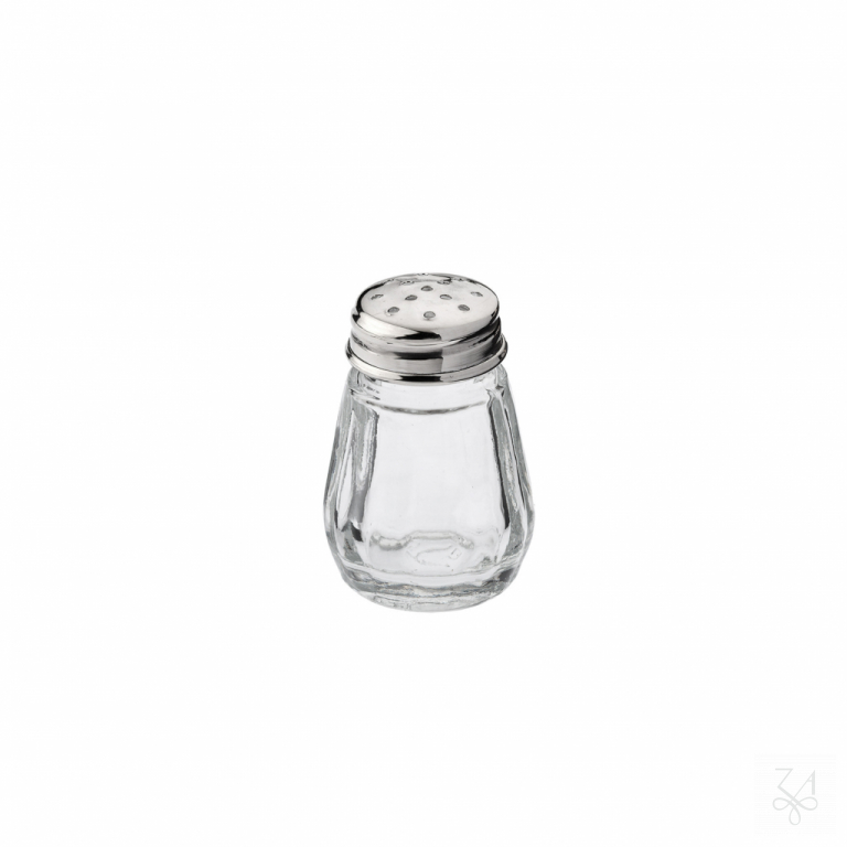 Recipient pentru sare sau piper din sticla cu Argint - 1