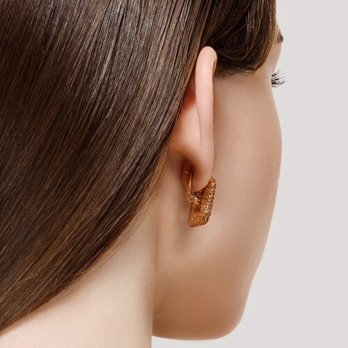 Cercei din Aur Roz 14k - 3