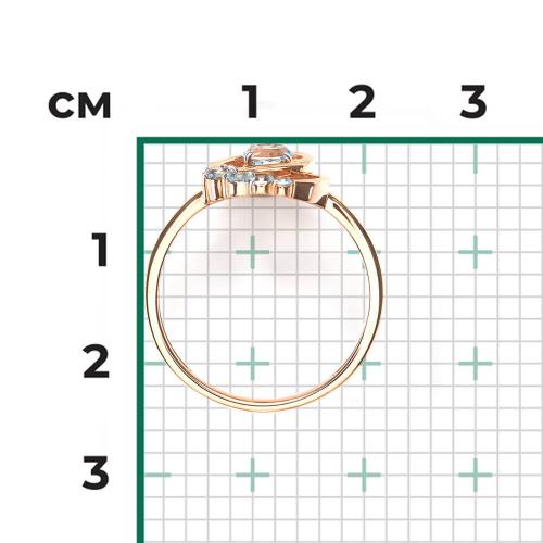 Inel Aur Roz 14K cu Topaz - 2