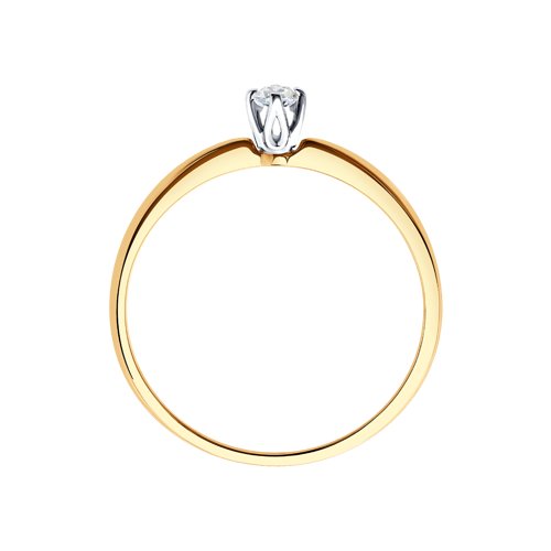 Inel din Aur Roz 14K cu Diamant - 2