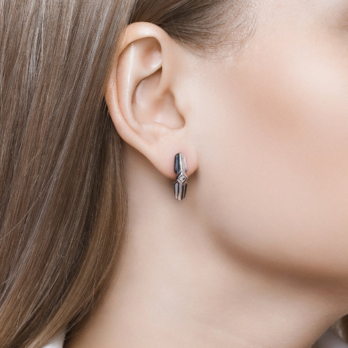 Cercei din Argint cu Diamante - 2