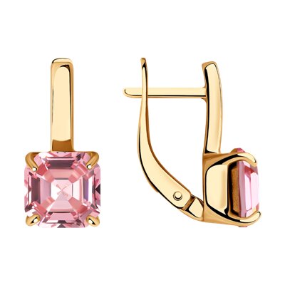 Cercei din Argint Placat cu Aur cu Cristale Swarovski - 3