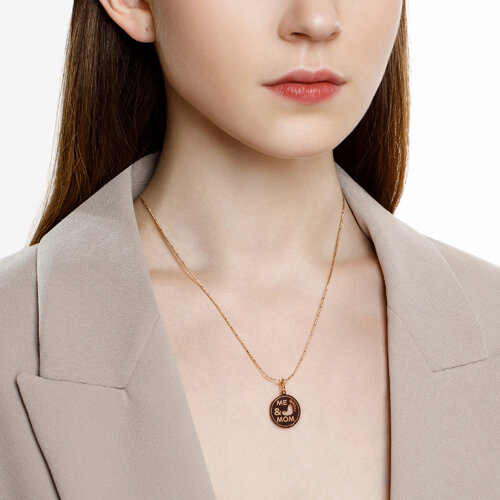 Pandantiv din Aur Roz 14K  - 2