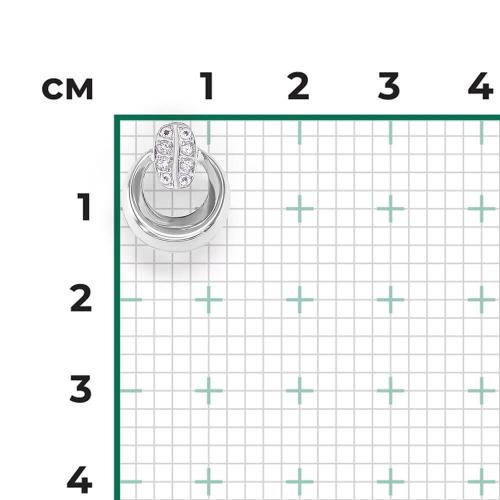 Pandantiv Aur Alb 14K cu Topaz - 3
