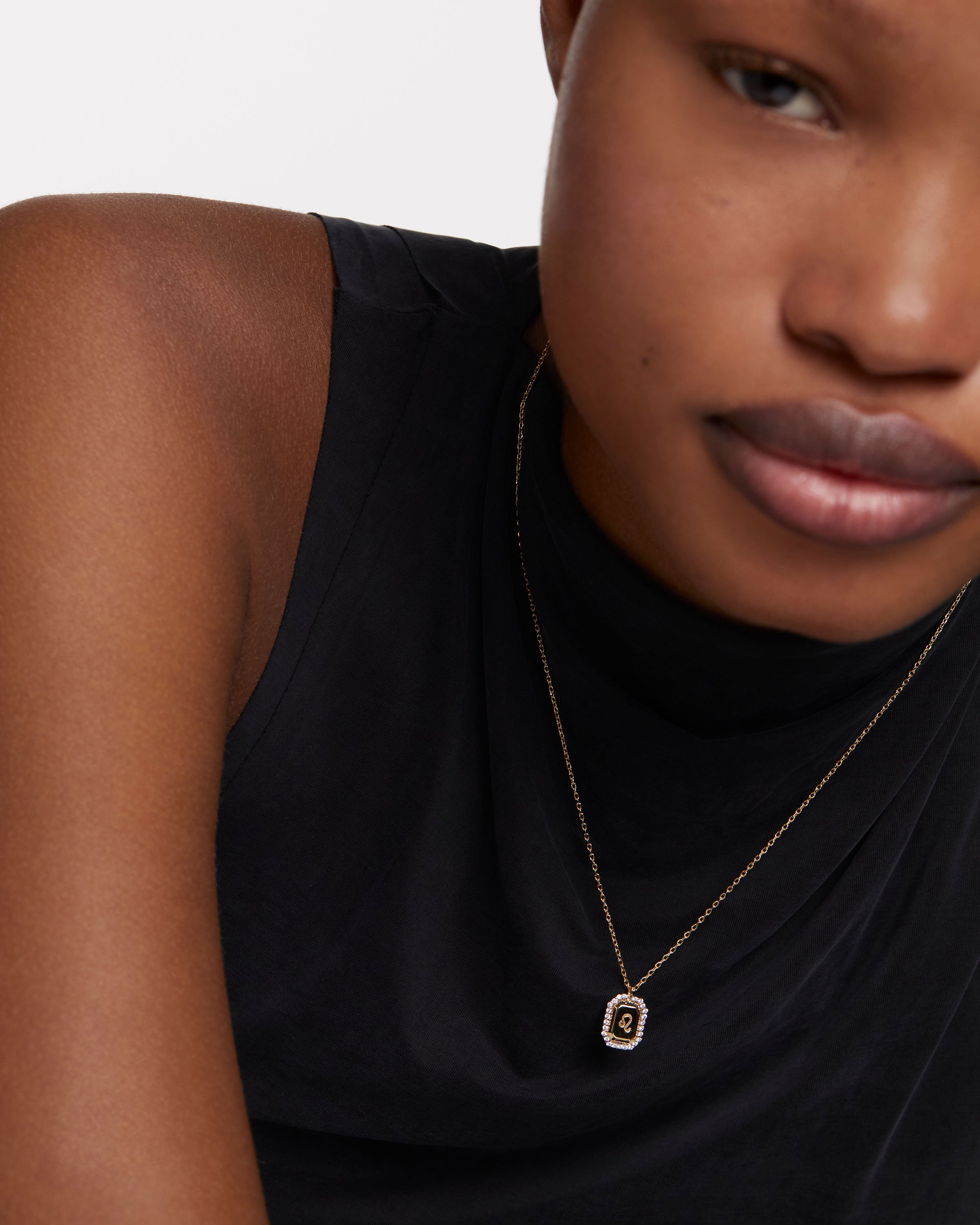 Colier din Argint placat cu Aur cu Zirconiu Zodia Leu - 2