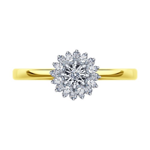 Inel din Aur Galben 14K cu Diamante - 3