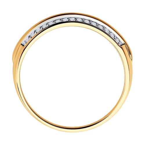 Inel din Aur Roz 14K cu Diamante - 2