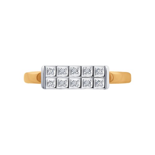 Inel din Aur Roz 14K cu Diamante - 3