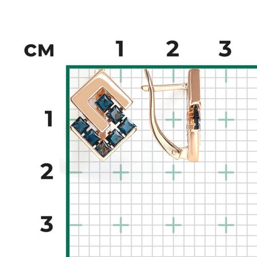 Cercei Aur Roz 14K cu Topaz - 2
