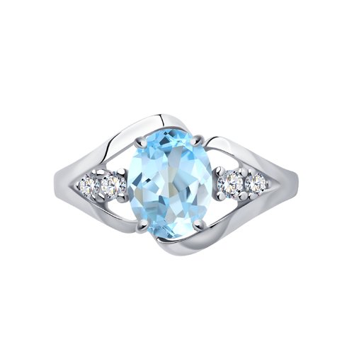 Inel din Argint cu Topaz si Zirconiu  - 2