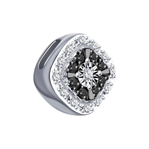 Pandantiv din Aur Alb 14K cu Diamante - 2