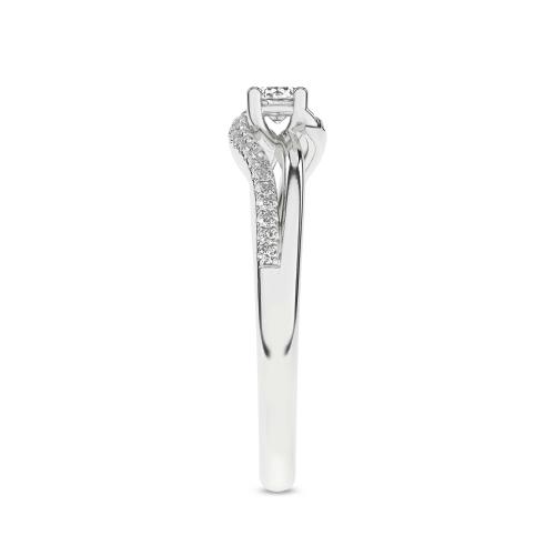 Inel de logodna din Aur Alb 14K cu Diamante 0.25Ct - 2