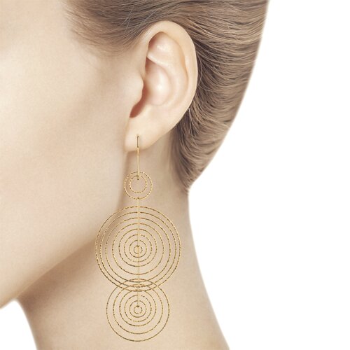 Cercei din Argint Placat cu Aur - 4