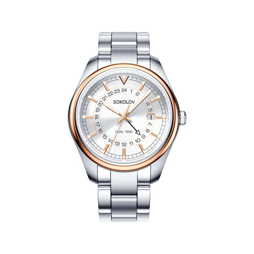 Ceas pentru barbati cu cadran din Aur si bratara din Otel - 2