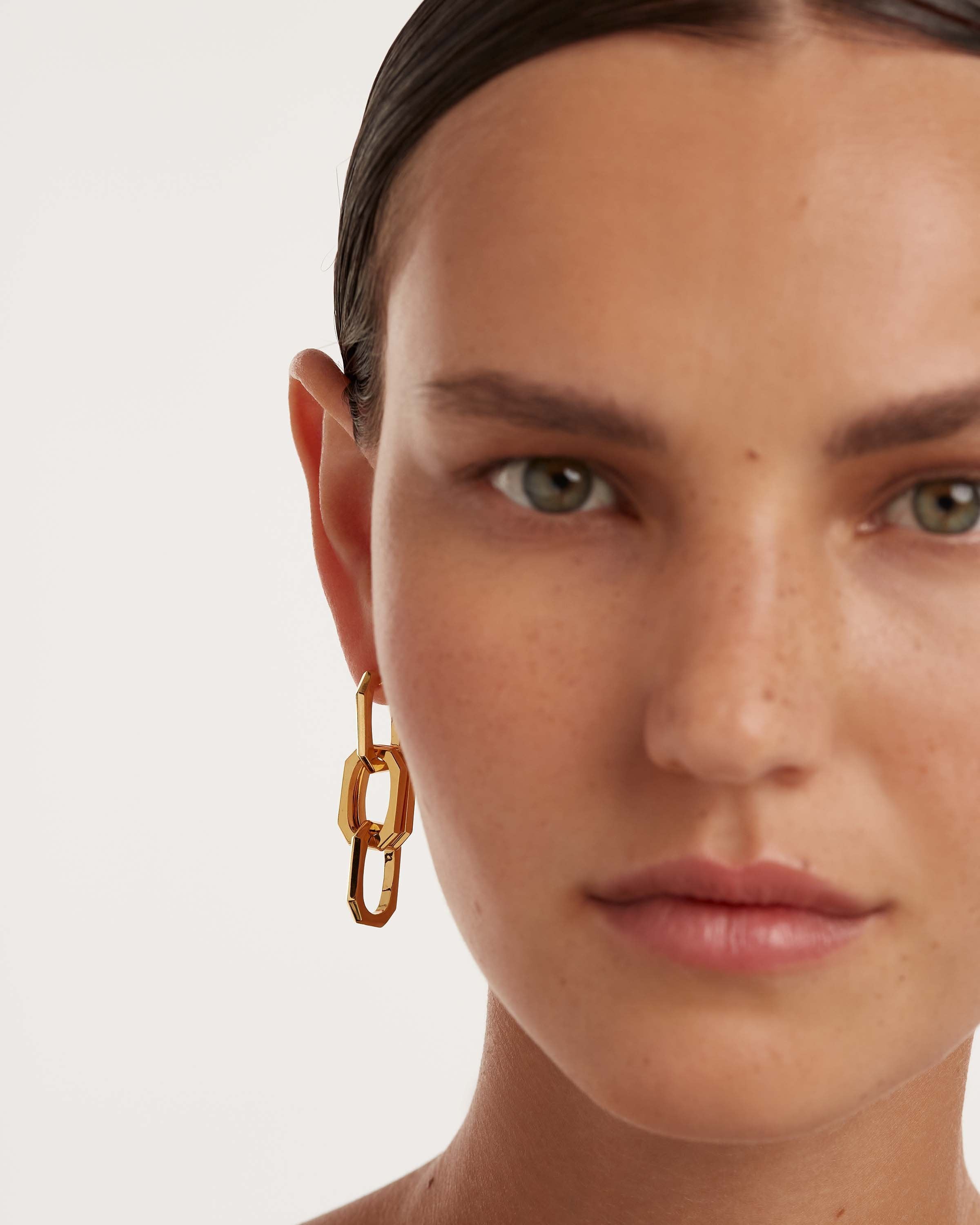 Cercei din Argint placat cu Aur cu Zirconiu - 8