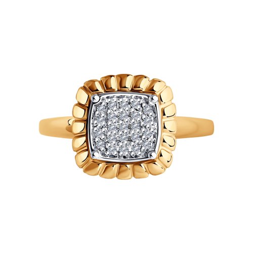 Inel din Aur Roz 14K cu Diamante - 2