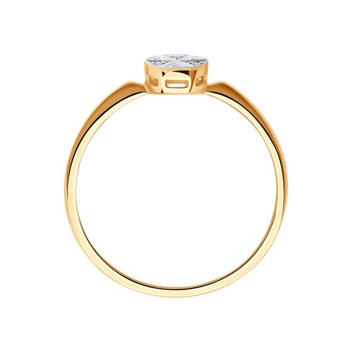 Inel din Aur Roz 14K cu Diamante - 2