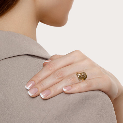 Inel din Aur Roz 14K  - 4