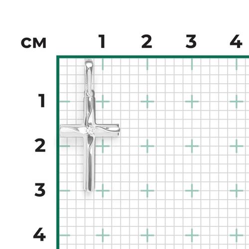 Pandantiv Aur Alb 14K cu Zirconiu - 2