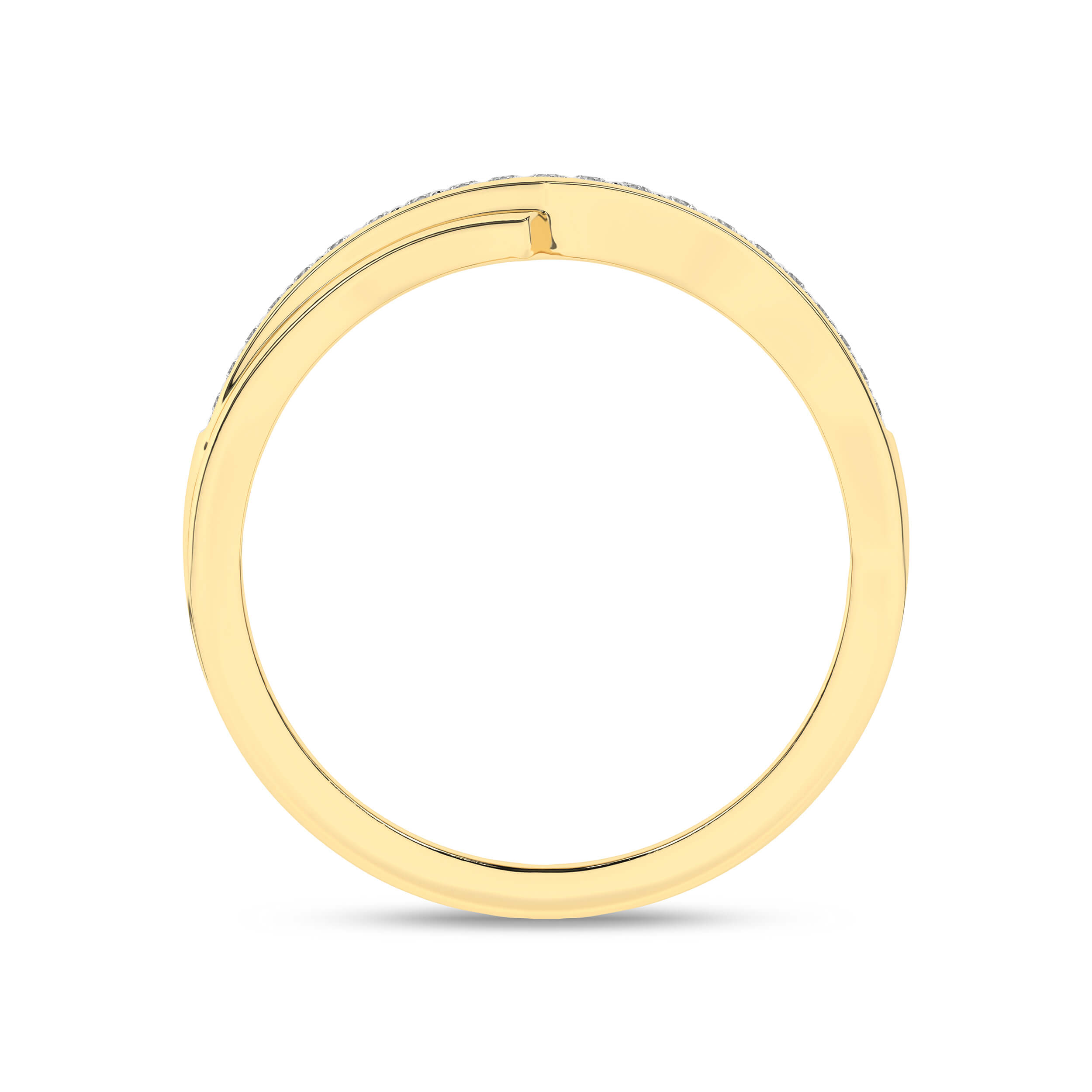 Inel din Aur Galben 14K cu Diamante 0.10Ct - 1