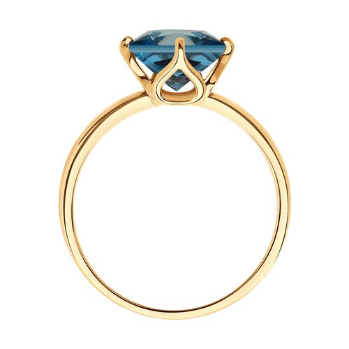 Inel din Aur Roz 14K cu Topaz  - 2