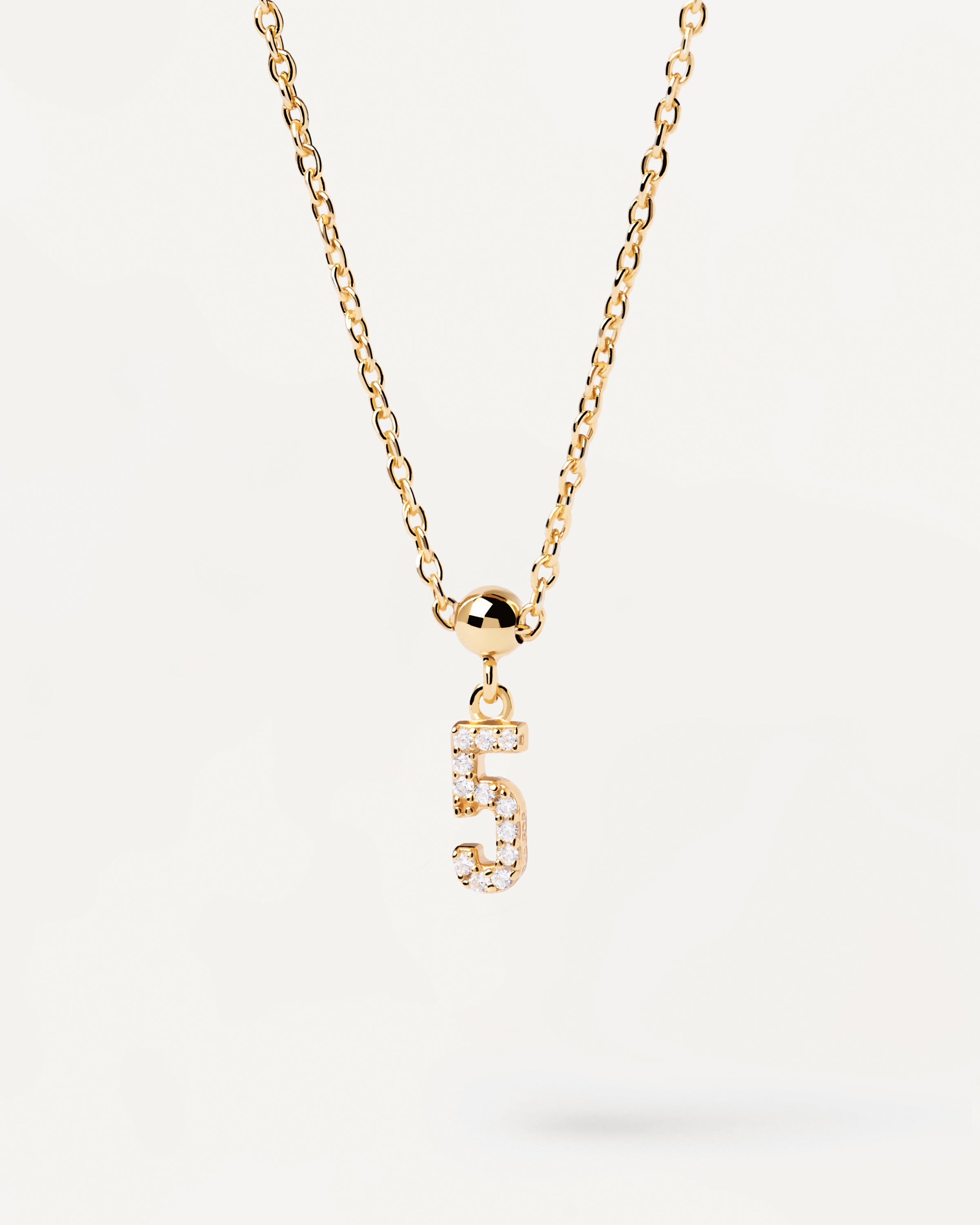 Pandantiv Charm din Argint placat cu Aur cu Zirconiu - 4