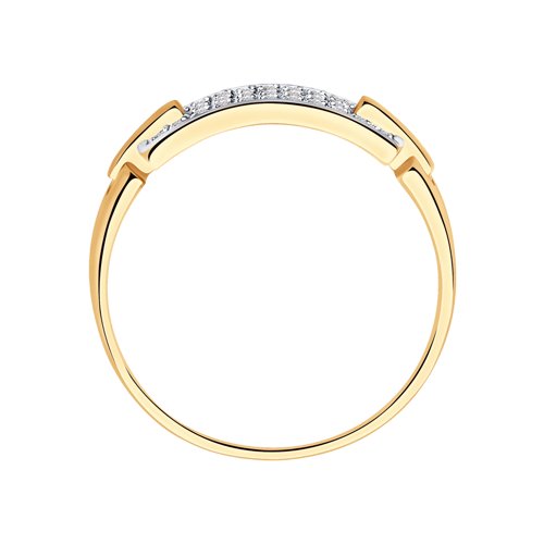 Inel din Aur Roz 14K cu Diamante - 2