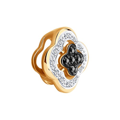 Pandantiv din Aur Roz 14K cu Diamante  - 2