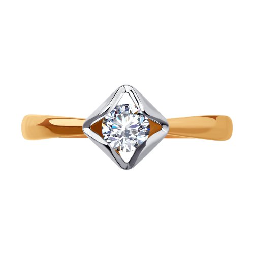 Inel din Aur Roz 14k cu Swarovski - 2