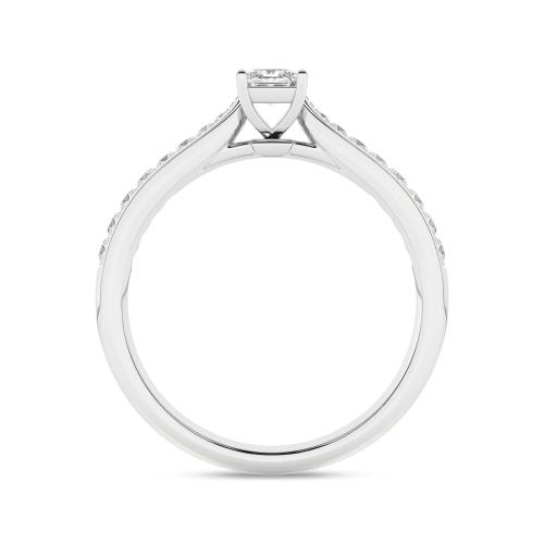 Inel de logodna din Aur Alb 14K cu Diamante 0.40Ct - 3