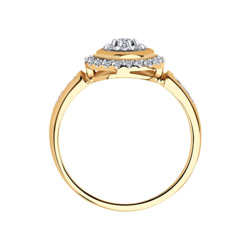 Inel din Aur Roz 14K cu Diamante - 2