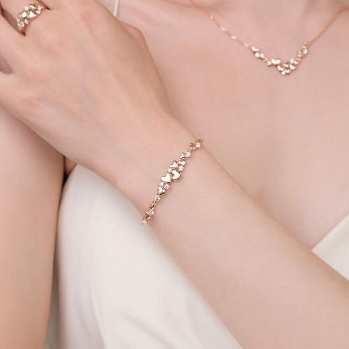 Bratara Aur Roz 14K cu Zirconiu - 2