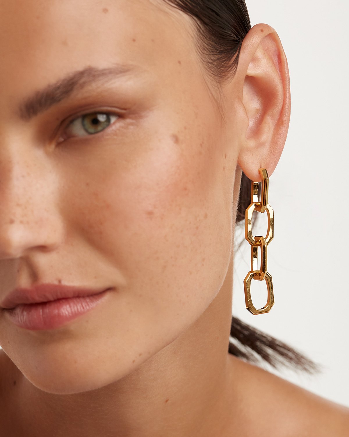 Cercei din Argint placat cu Aur cu Zirconiu - 10