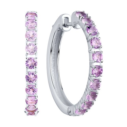 Cercei din Argint cu Ametist - 2