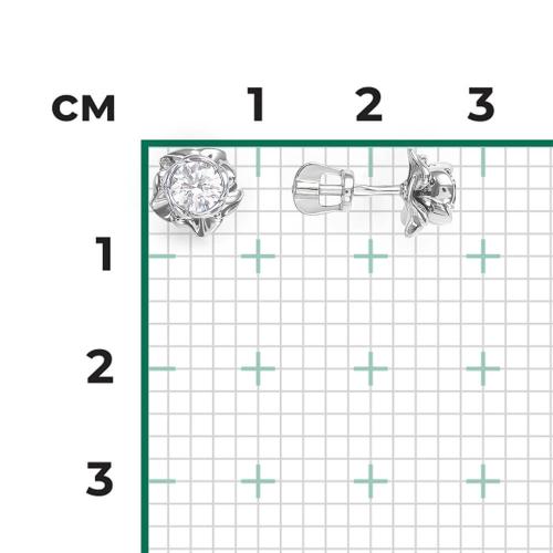 Cercei Aur Alb 14K cu Zirconiu - 2