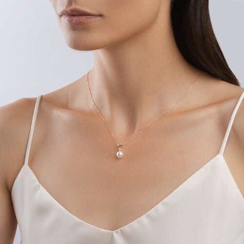 Pandantiv din Aur 14K cu Perla si Zirconiu - 2