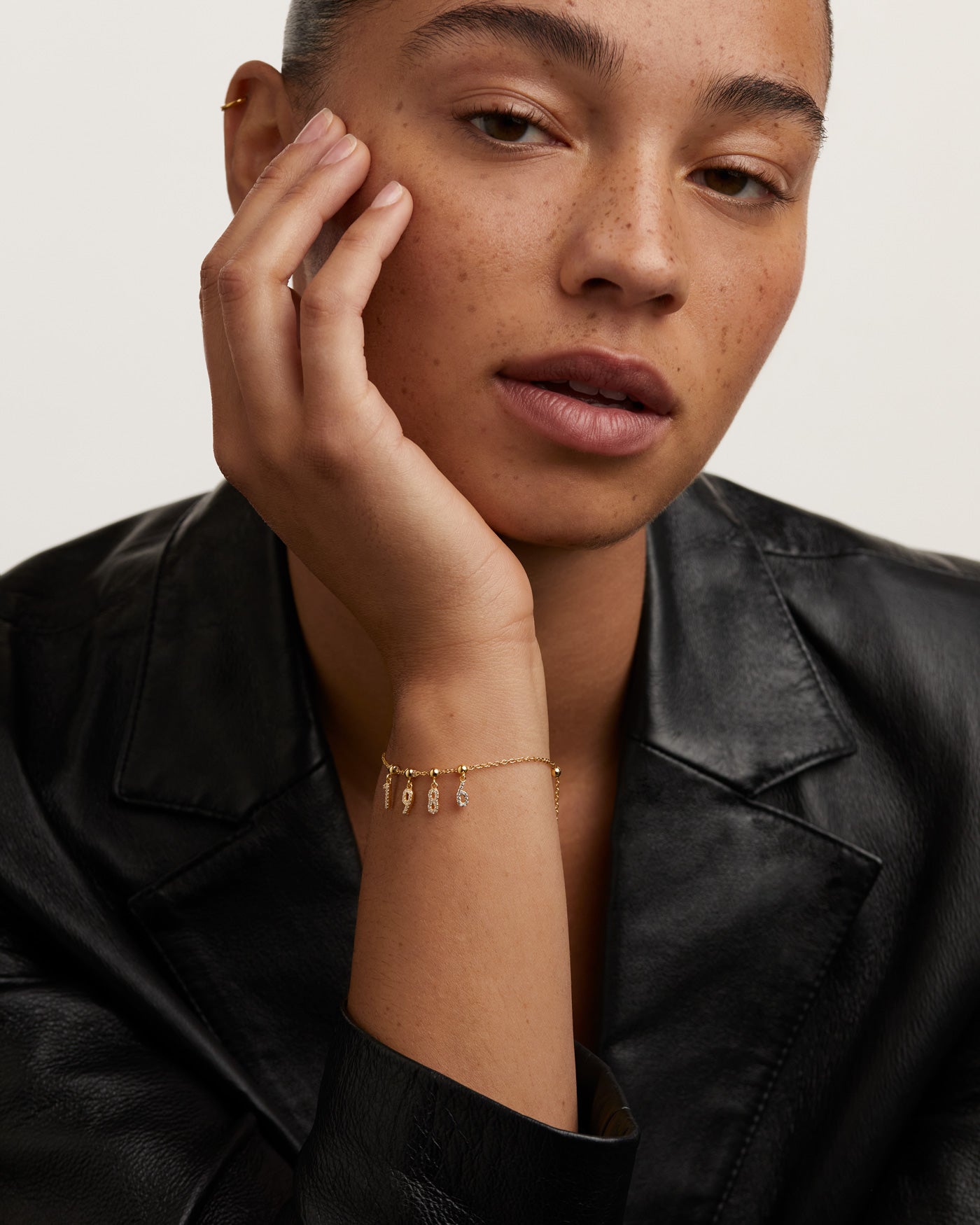 Pandantiv Charm din Argint placat cu Aur cu Zirconiu - 7