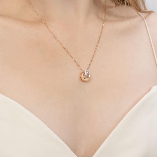 Pandantiv Aur Combinat  14K cu Topaz - 2