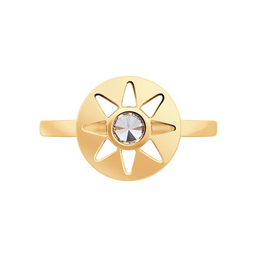 Inel din Argint placat cu Aur cu Zirconiu - 3