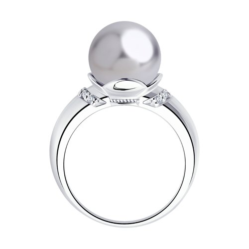 Inel din Argint cu Perla Swarovski si Zirconiu - 2