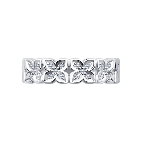 Inel din Aur Alb 14K cu Diamante - 3