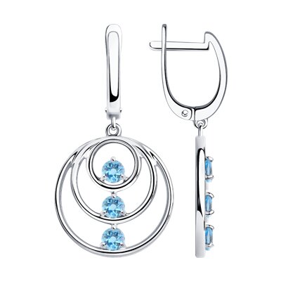 Cercei din Argint cu Topaz - 3