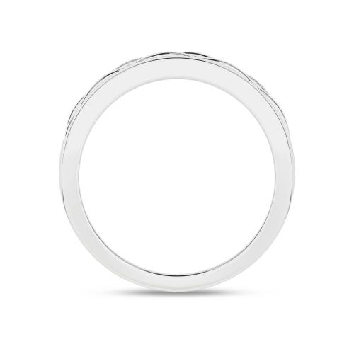 Inel din Aur Alb 14K cu Diamante 0.10Ct - 3