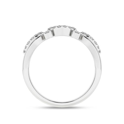 Inel din Aur Alb 14K cu Diamante 0.20Ct - 3