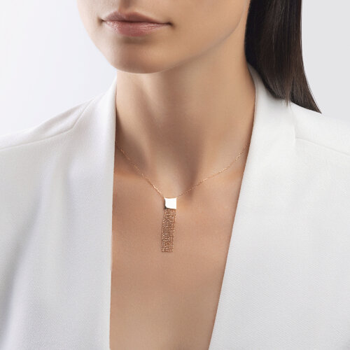 Colier din Aur Roz 14K - 2