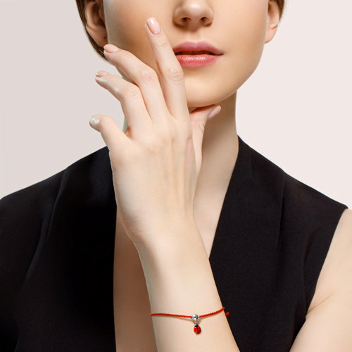 Bratara din Argint cu Email si Textil - 2