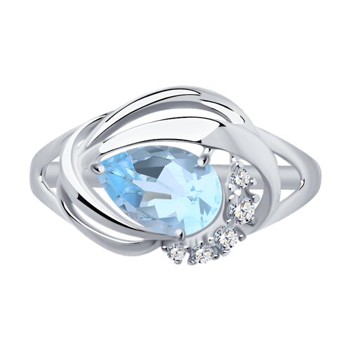 Inel din Argint cu Topaz si Zirconiu - 2