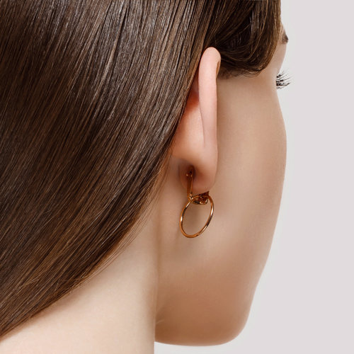 Cercei din Aur Roz 14k - 4