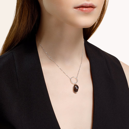 Colier din Argint cu Cuart fumuriu - 3